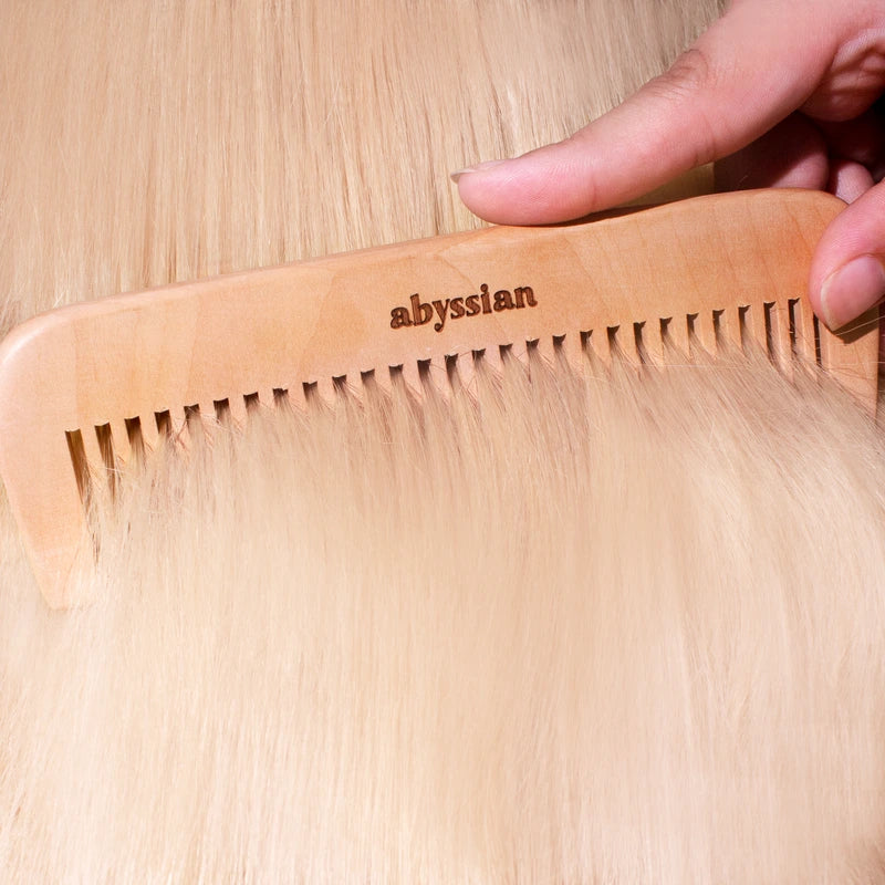 Peach Wood Comb With Wide Tooth