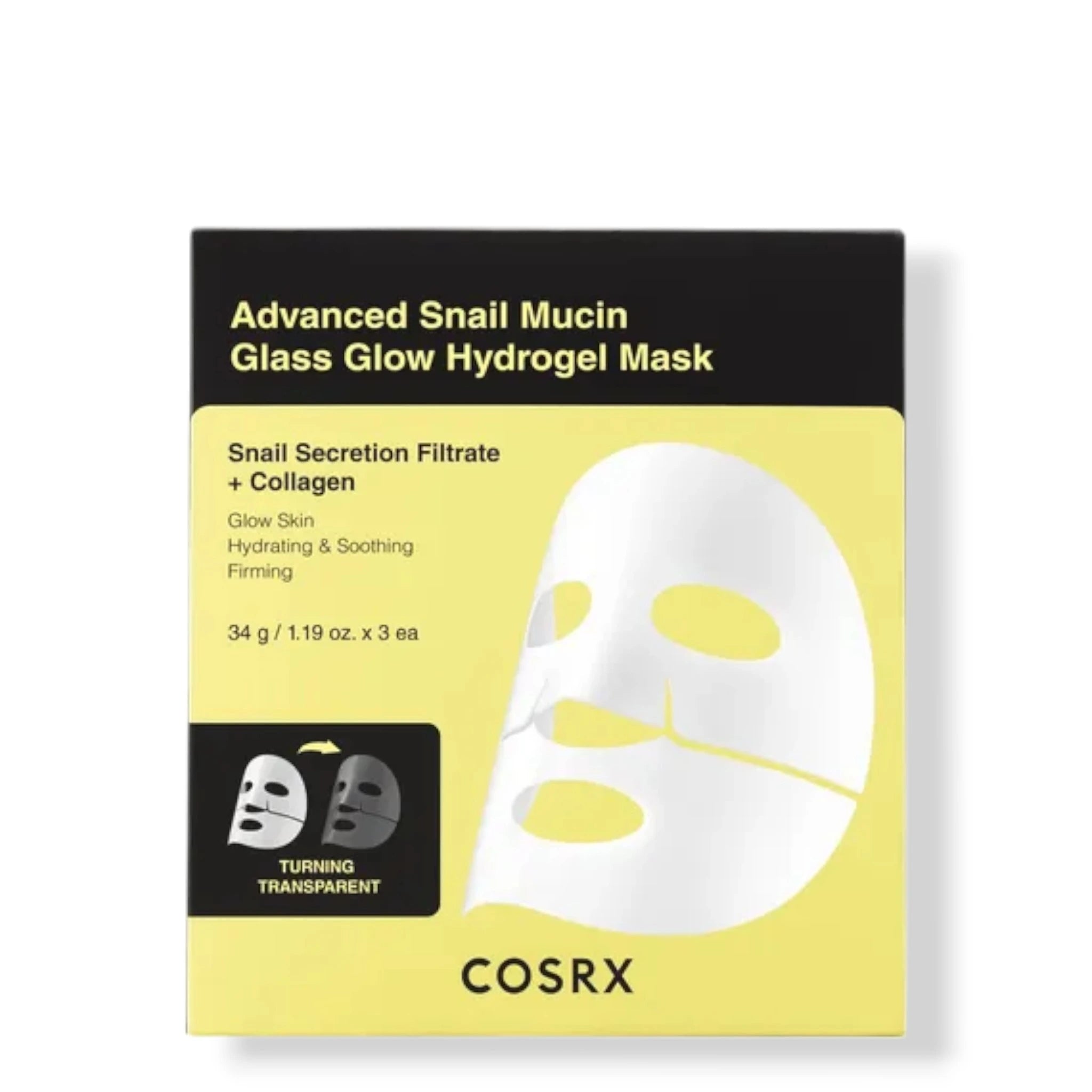 Advanced Snail Mucin Glass Glow Hydrogel Mask
