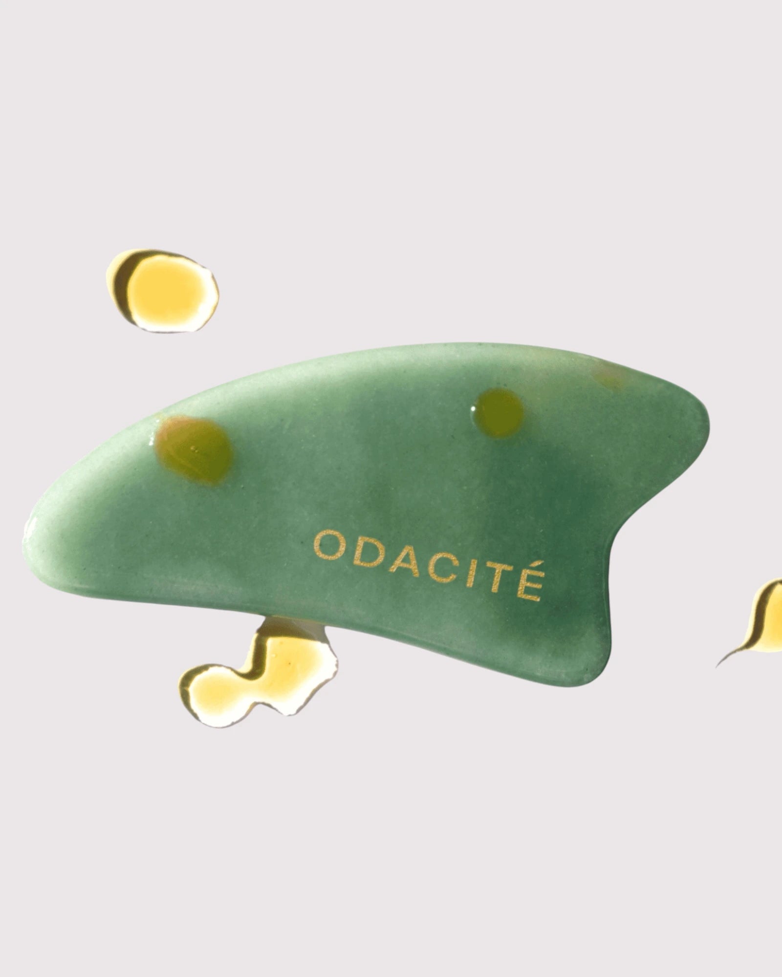 水晶轮廓刮痧板 - 绿东陵石