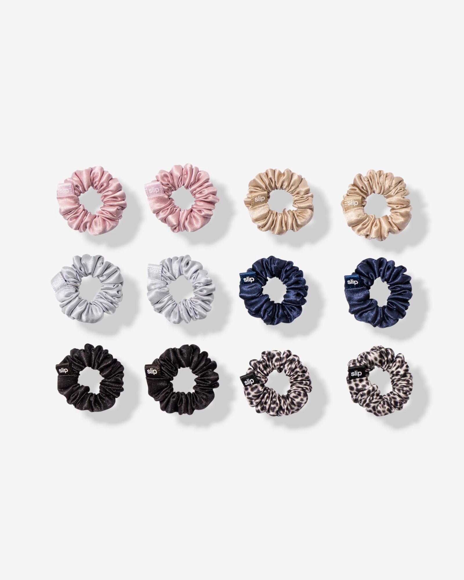 迷你髮圈 - 12入經典色系套組