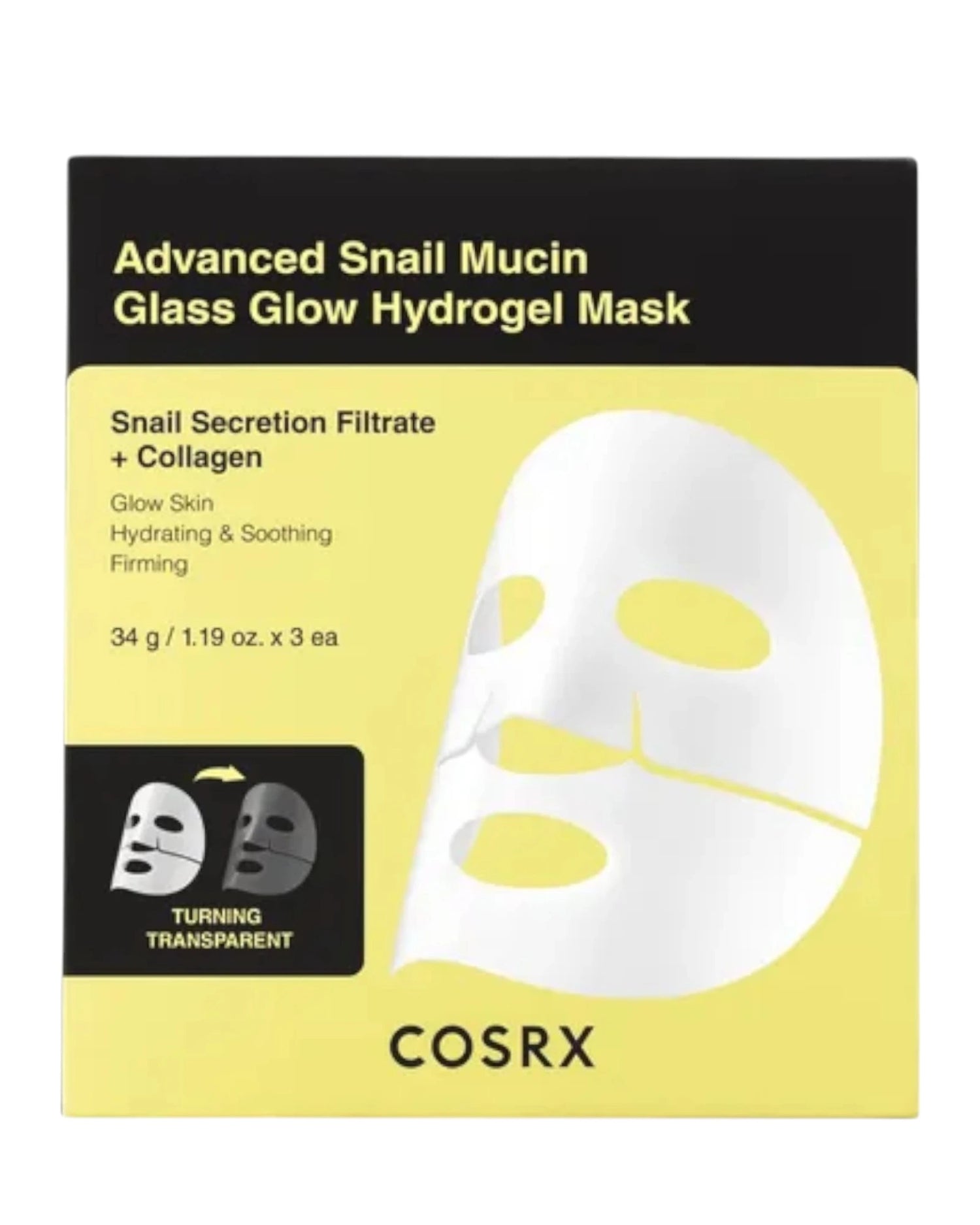 Advanced Snail Mucin Glass Glow Hydrogel Mask