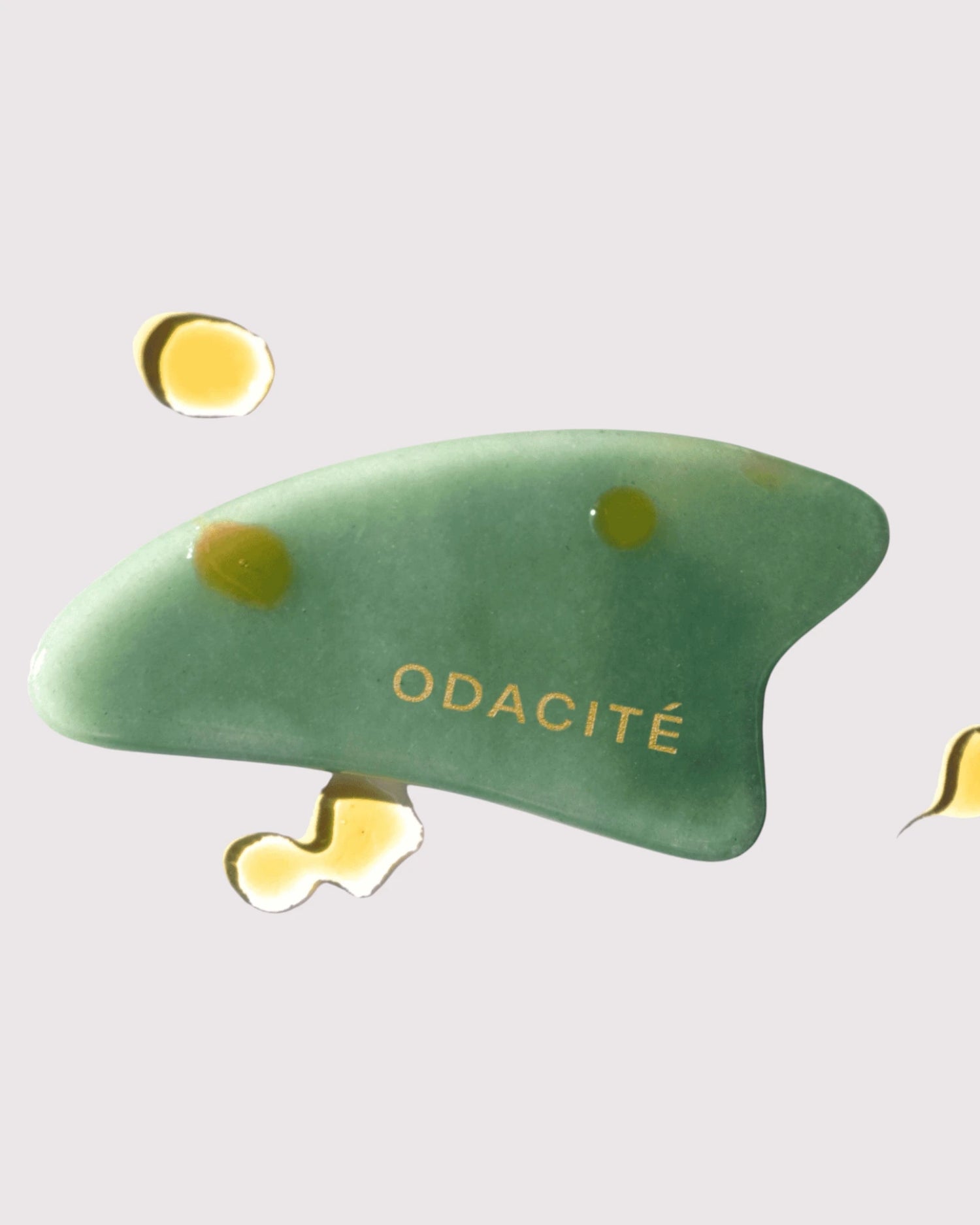 水晶轮廓刮痧板 - 绿东陵石