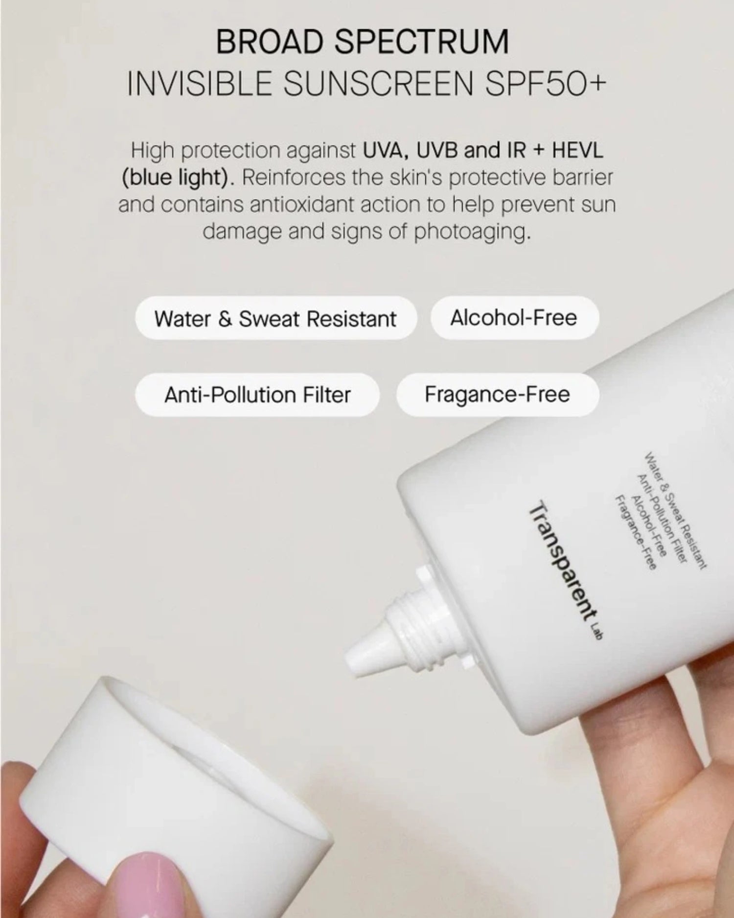Invisible Sunscreen spf50+