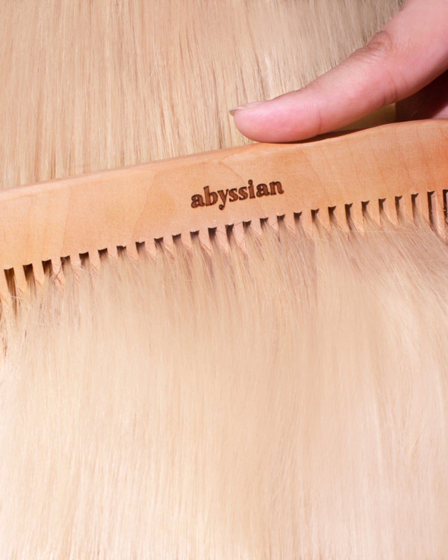 Peach Wood Comb With Wide Tooth