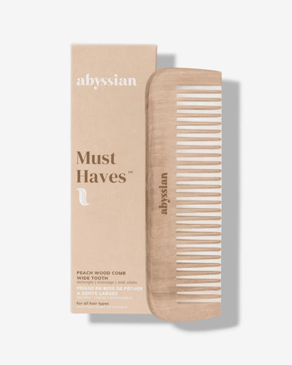 Peach Wood Comb With Wide Tooth