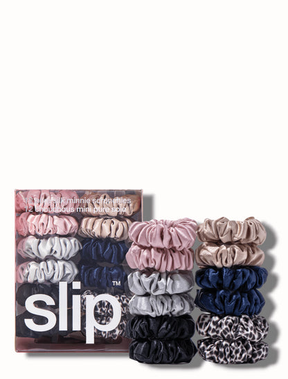 Scrunchies - set of 12 in classic colours