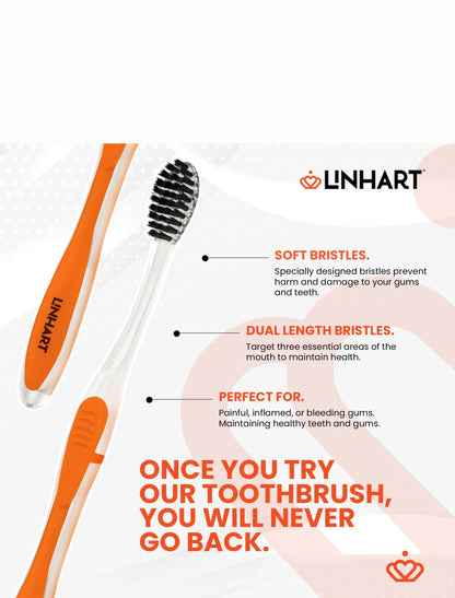 Orange Toothbrush w/White Bristles